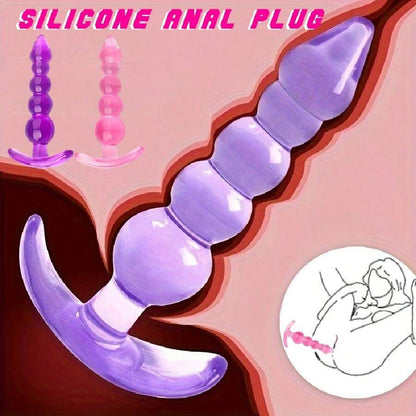 Duiziqian 1pc Soft Silicone Anal Plug Anus Stimulation Prostate Massage