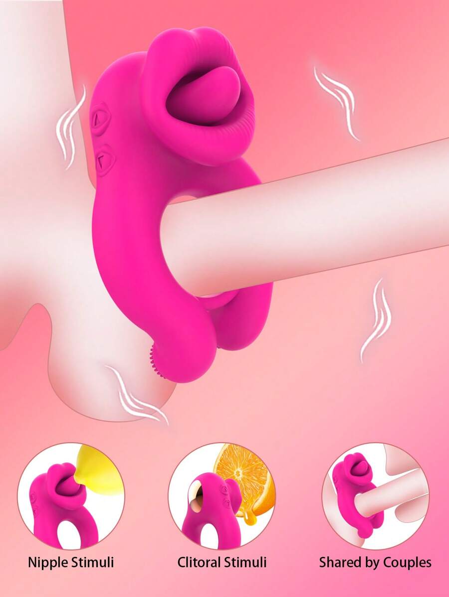 sex vibration toys shared by couples, tongue vibration 3-in-1