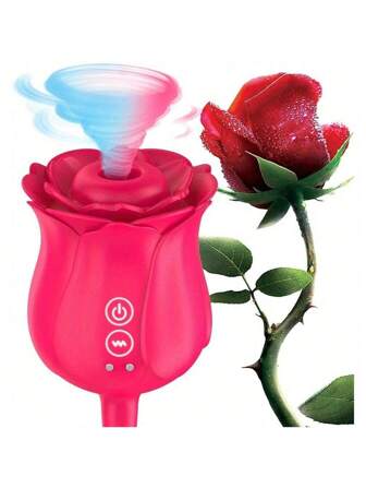 sucking sex toys female masturbator vibrator rose shaped soft silicone stick