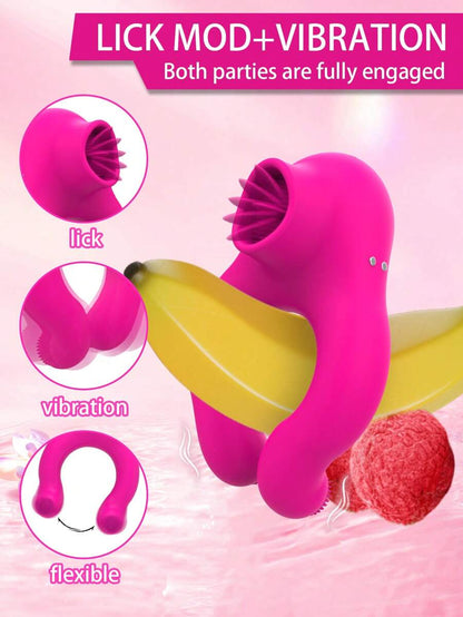 Sex Vibration Toys Shared By Couples, Tongue Licking Vibration Two-In-One