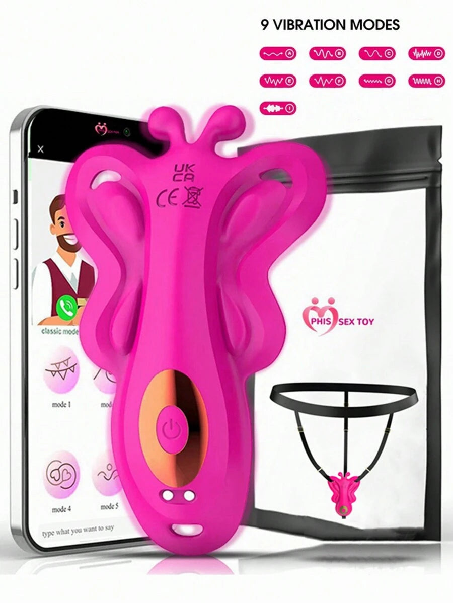 wearable panty vibrator strong clip app remote control butterfly