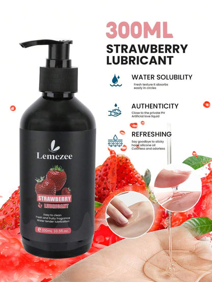 lemezee 1pc 300ML Strawberry Water Based Lubricant, Silicone Lubricant