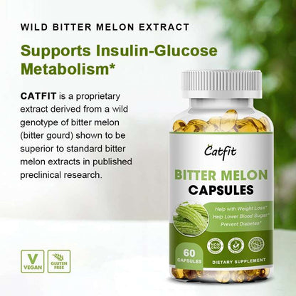 Catfit Nature Bitter Gourd Extract Capsule Reduce Blood Sugar Slim