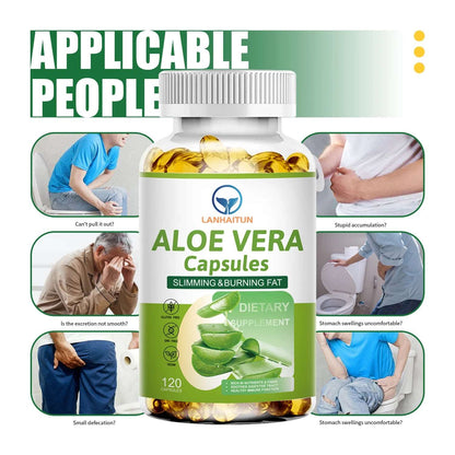 LANHAITUN 120Pcs Aloe Vera Capsules Dietary Supplement Digestion